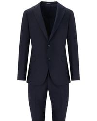 Emporio Armani - Blue Single Breasted Suit - Lyst
