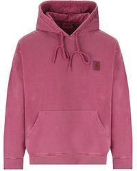 Carhartt - Nelson magenta hoodie - Lyst