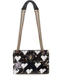 Kurt Geiger - Borsa A Spalla Kensington Sequin Love Nera - Lyst