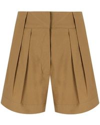 FEDERICA TOSI - Classic Khaki Shorts - Lyst