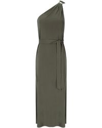 Max Mara - Verbena Khaki One-Shoulder Dress - Lyst