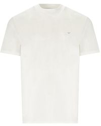 Emporio Armani - Travel essential creme t-shirt - Lyst