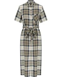 Barbour - Fern Tartan Midi Dress - Lyst