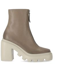 Vic Matié - Etna Dove Heeled Ankle Boot - Lyst