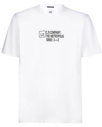 C.P. Company - Camiseta the metropolis series graphic reverse blanca - Lyst
