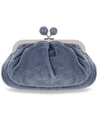 Weekend by Maxmara - Clutch Pasticcino Giochi Velluto Small Celeste - Lyst