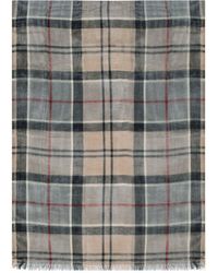 Barbour - Welton Tartan Beige Scarf - Lyst