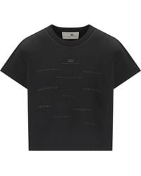 Elisabetta Franchi - Cropped T Shirt With Lettering - Lyst