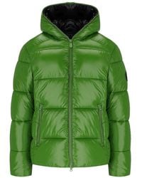 Save The Duck - Egdard Grüne Gepolsterte Jacke Mit Kapuze - Lyst