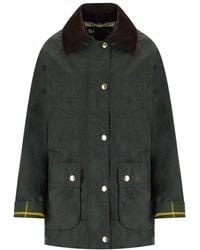 Barbour - Beadnell Wax Salbeigrüne Jacke - Lyst