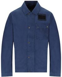 Barbour - International workers casual kobalte jacke - Lyst