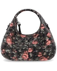Ganni - Borsa Hobo Mini Nera - Lyst