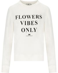 Elisabetta Franchi - Sweat-Shirt Avec Logo Lettering - Lyst
