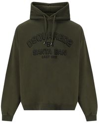DSquared² - Sweat-shirt à capuche loose fit militaire - Lyst