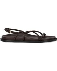 Max Mara - Lusso Dark Flat Sandal - Lyst