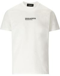 DSquared² - Camiseta mini logo cool blanca - Lyst