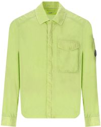 C.P. Company - Chrome-r Pocket White Pear Overshirt - Lyst