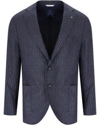 Manuel Ritz - Pinstripe Single-Breasted Jacket - Lyst