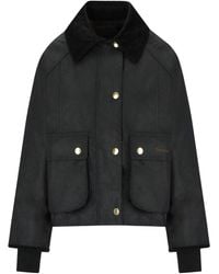 Barbour - Beadnell wax e crop jacke - Lyst