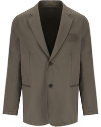 Emporio Armani - Travel Essential Single-Breasted Jacket Brow - Lyst
