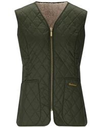 Barbour - Gilet reversibile markenfield oliva - Lyst
