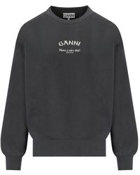 Ganni - Isoli Oversize Sweatshirt - Lyst