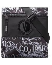 Versace Jeans Couture V-emblem logo couture e umhängetasche - Schwarz