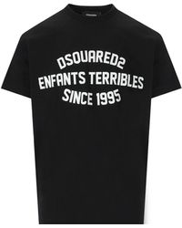 DSquared² - T-shirt cool fit enfant terribles nera - Lyst