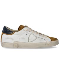 Philippe Model - Prsx low vintage mixage weiss sneaker - Lyst