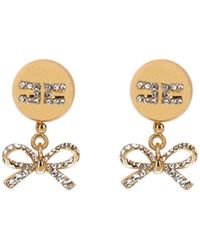 Elisabetta Franchi - Pendant Earrings With Bows - Lyst