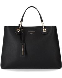 Emporio Armani - Bag In Textured Synthetic Leather - Lyst