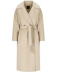 Weekend by Maxmara - Resina Ivory Belted Coat - Lyst
