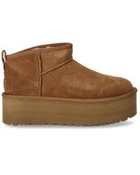 UGG - Classic ultra mini platform chestnut stiefel - Lyst