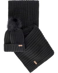 Barbour - Saltburn Beanie + Scarf Set - Lyst