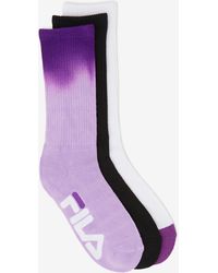 Fila Dip Dye Crew Sock 3-pack - Purple