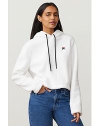 fila logo white hoodie