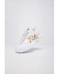fila disruptor 2 script white