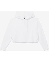 Fila Edie Crop Hoodie in Blue | Lyst