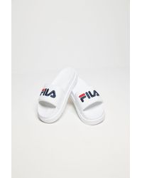 fila slippers white