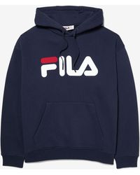 Fila - Classic Relaxed Logo Hoodie - Lyst