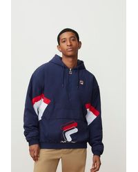 Fila Synthetic Colm 1/4 Zip Track Top in White/Black/Grey/Red (Gray) for  Men - Lyst