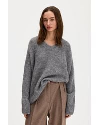 Filippa K - Hairy Alpaca V-Neck Sweater - Lyst