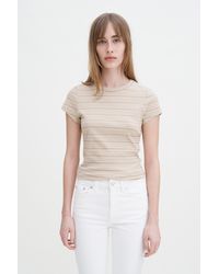 Filippa K - Striped Fine Rib Tee - Lyst
