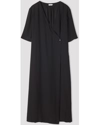 filippa k drapey crepe wrap dress