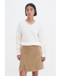 Filippa K - Hairy Wool Blend Mini Skirt - Lyst