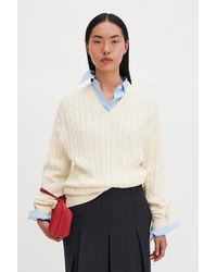 Filippa K - Braided Cotton V-Neck Sweater - Lyst