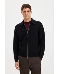 Filippa K - Ribbed Wool Zip Cardigan - Lyst