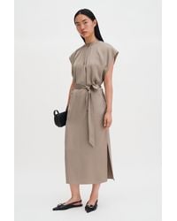 Filippa K - Belted Stand Collar Dress - Lyst