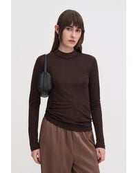 Filippa K - Lyocell Cashmere Mock Neck Top - Lyst