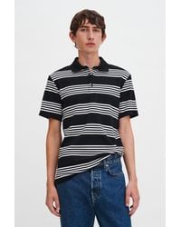 Filippa K - Striped Jersey Polo Shirt - Lyst